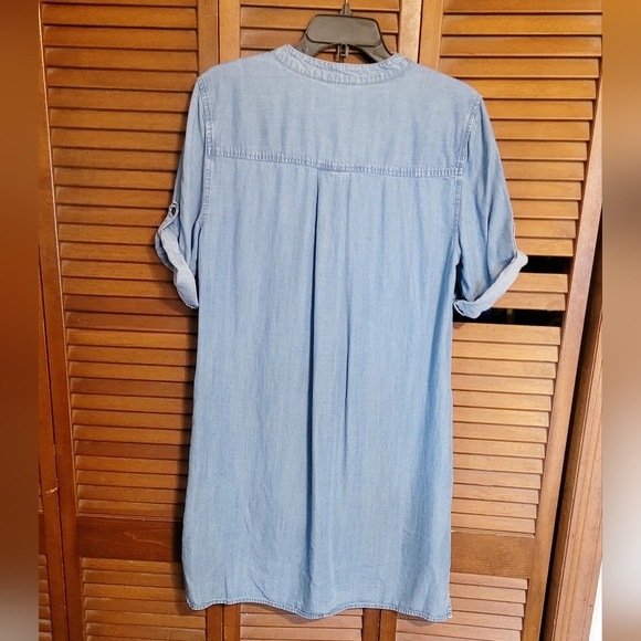 Philosophy Light Wash Denim Chambray Tunic Dress Size Large - Picture 2 of 8